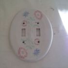 68793 Impressions Taiwan Model Porcelain Plate Melard Switch Duplex White Floral