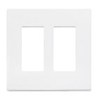 2422-232 Insteon Plate Double White Screwless Wall Gang