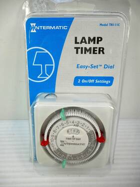 Intermatic 078275047525 Lamp Timer Variable On/off 2 Settings Model Tn11c