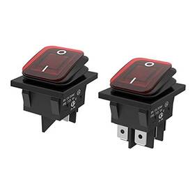 Jd Electric Co.ltd Jd03-k1 2pcs 30a Power Switch 125v/250v Ac Boat Rocker On/off Red Led4pins