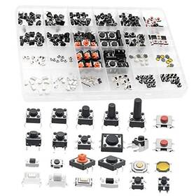 Jianfeng Store Jf-0004-02 Micro Momentary Tactile Push Button Switch Tact Assortment Kit 240 Pcs 24 Value