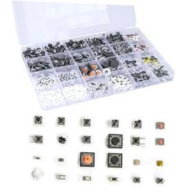 Jianfeng Store Jf-0004-05 Micro Momentary Tactile Push Button Switch Tact Assortment Kit 620 Pcs 24 Value