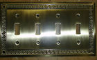 64326 Key Plate Antique Quad-switch Wall Greek Bronze