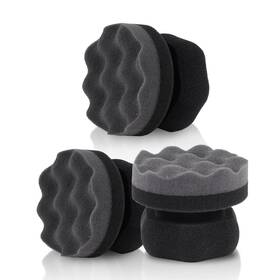 Kpdnjro 607604927469 3pcs Tire Shine Applicator Pad High-density Wave-grip For Leather And Ca