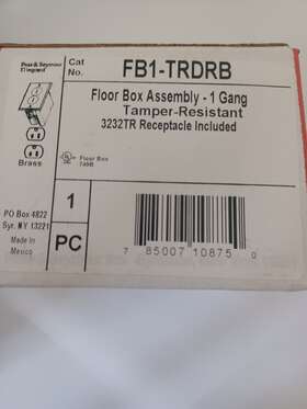 Fb1-trdrb Legrand - Pass & Seymour Fb1trdrb And Tamper Resistant Duplex Floor Box Brass Cover