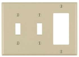 001-80421-00i Leviton Rocker Gfci And Toggle Switch Wallplate Ivory