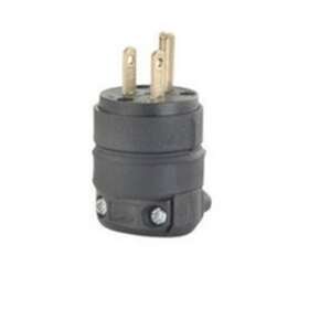 C20-515pr-000 Leviton Commercial 3 Wire Rubber Plug Black