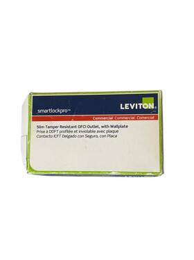 Leviton K7899-kw 20 Amp 125v Duplex Self Test Tamper Resistant Gfci Outlet White