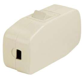 R01-05410-00i Leviton Feed Through Cord Switch Thru - Ivory