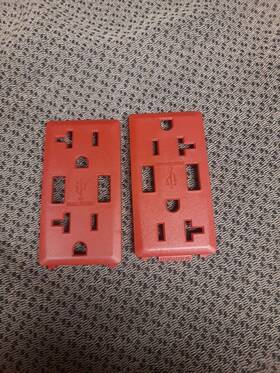 Rkg20-se Leviton Renu 20-amp Tamper Resistant Gfci Color Change Kit Red
