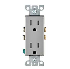 T5325-dlg Leviton Decora Duplex Outlet Light Grey