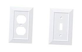 W35242-pw-c Liberty Hardware Manufacturing Corporation Classic Architecture Single Duplex Wall Plate/switch Plate/cover