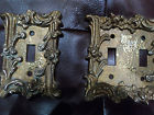Light Double Switch Gold Vintage Metal Single Decorative Plates