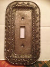 67091-1 Light Stock Beaded Frame Cover- Decortive Switch Vtg. Metal