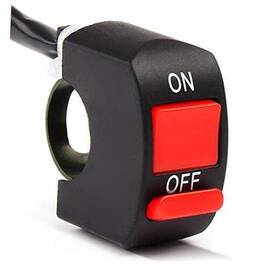 Mosley Technology Inc 642940106826 Motorcycle Handlebar Switch On Off Toggle With Push Button For U5 Black