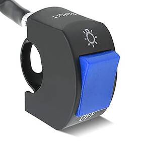 Mosley Technology Inc 642940107045 Motorcycle Headlight Switch Handlebar Toggle With On Off 1 Piece Blue