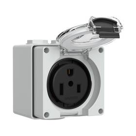 Muelnmey 6-50r 50amp Power Outlet Box 250volt Nema Receptacle Outdoor Dustproof And We