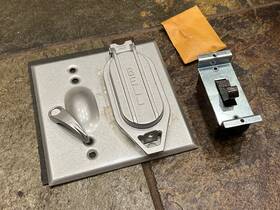30455 Mulberry Weatherproof Metal Self-closing Duplex Receptacle And Switch Cover