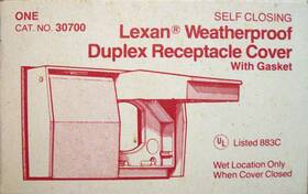 Mulberry 30700 4-mulberry Lexan Weatherproof Self-closing Duplex Receptacle Covergray Nos