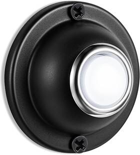 Nobrand 598613584661 Door Bell Button Round Metal Doorbell Wired Lighted Up Led Butto