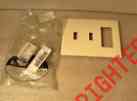 P226c-cot P226c-c0t Screwless Leviton Wall 3-gang Almond Light Cheetah Plate