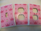 Sw533 Pc Switch Set Pink 3 Crowns Light Outlet - Electrical Cover Sw533 Pc Switch Set Pink 3 Crowns Light Outlet - Electrical Cover
