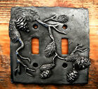 Pc2-s-p Plate Pc2-- Pewter Light Montana Hardware Lodge Cone Pine Rustic Switch