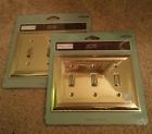 140209 Poloshed Roth Brass Triple Color Shiny Allen 3 Switch Toggle Light