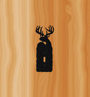 Deer1-1 Poly Black Deer Switch Textured Cover-clingermans Plate
