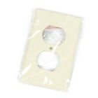 07169 Receptacle Unbreakable Duplex Ge Ivory Wallpate