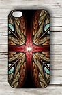 Au76txg Red 4s Blue Cross Iphone Fractal 5 Cover 4 Case