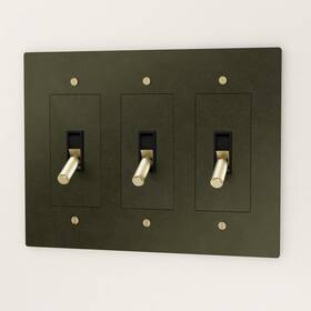 C-vtg-bp-3-t-t-t Residence Supply Retro Industrial Light Switch - Brass Toggle Lever Bronze With Patina 3 Gang