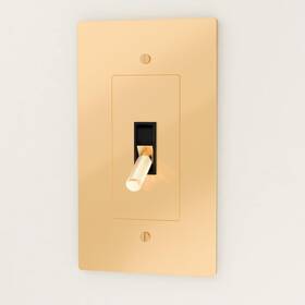 C-vtg-sb-1-t Residence Supply Retro Industrial Light Switch - Antique Style Toggle Lever Brass 1 Gang