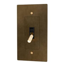 C-vtg-vb-1-t Residence Supply Retro Industrial Light Switch - Brass Toggle Lever Vintage With Patina