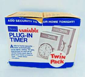 34-6640 Sears Vintage Variable Plug In Timer Twin Pack 2 New