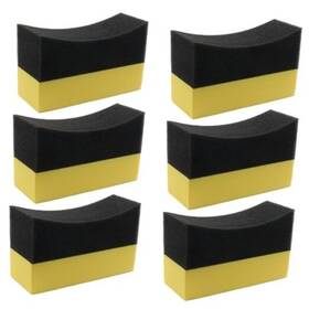 Seimneire Dx250828-7-1 6 Pcs Wet Tire Shine Applicator Pad Multi-surface Polishing Sponges