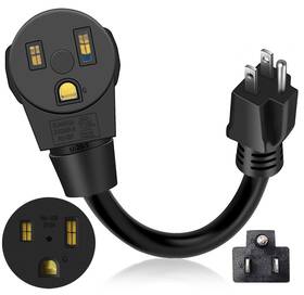 Shinnous N515p-650r-b Nema 5-15 110 Volt 15amp Male Plug To 6-50 Receptacle 50 Amp Welder Adap