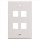 Ic107f04wh Single 33 White 4-port Icc Gang Lot Wallplates