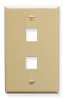 Ic107f02iv Single Lot Icc Ivory Flat Faceplates 37 Gang 2-port