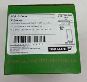 Sqr16101wh Square D Sqr16101la 10 Rocker Switch For X Series Light Almond
