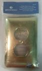 126436 Stamped Cover Plate Pack Outlet 6 Single Brass Duplex