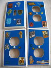 Sw280 - Set Switch 4 Cover Electrical Star Outlet Blue Wars Pc Light