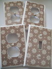 Swd379 Star Electrical Light Print 3 Brown Cover Switch 4pc - Set