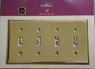 4772-030 Switchplate Brass Toggle 4 Polished Baldwin Wallplate
