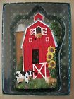 Swith Single " "barn Hand-painted Resin Whimsical Plate Cover