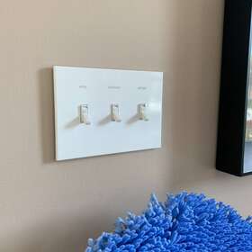 Cpc3 Tedstuff Toggle Modern Retro Designed Magnetic Custom Labeled 3 Gang Metal Switch Plate