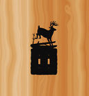 Deer3-2 Textured Cover-clingermans Poly Plate Deer Switch Doulble Black