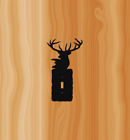 Deer2-1 Textured Plate Cover-clingermans Poly Black Deer Switch