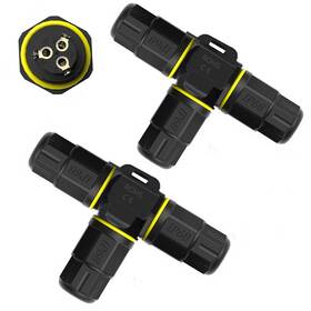 Tizopo 794709746612 3 Way Ip68 Waterproof Electrical Junction Box - Pin Outdoor Cable Connector