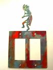 022415b Usa Steel Kokopelli Cover Southwest Double Images Plate Flute Rocker